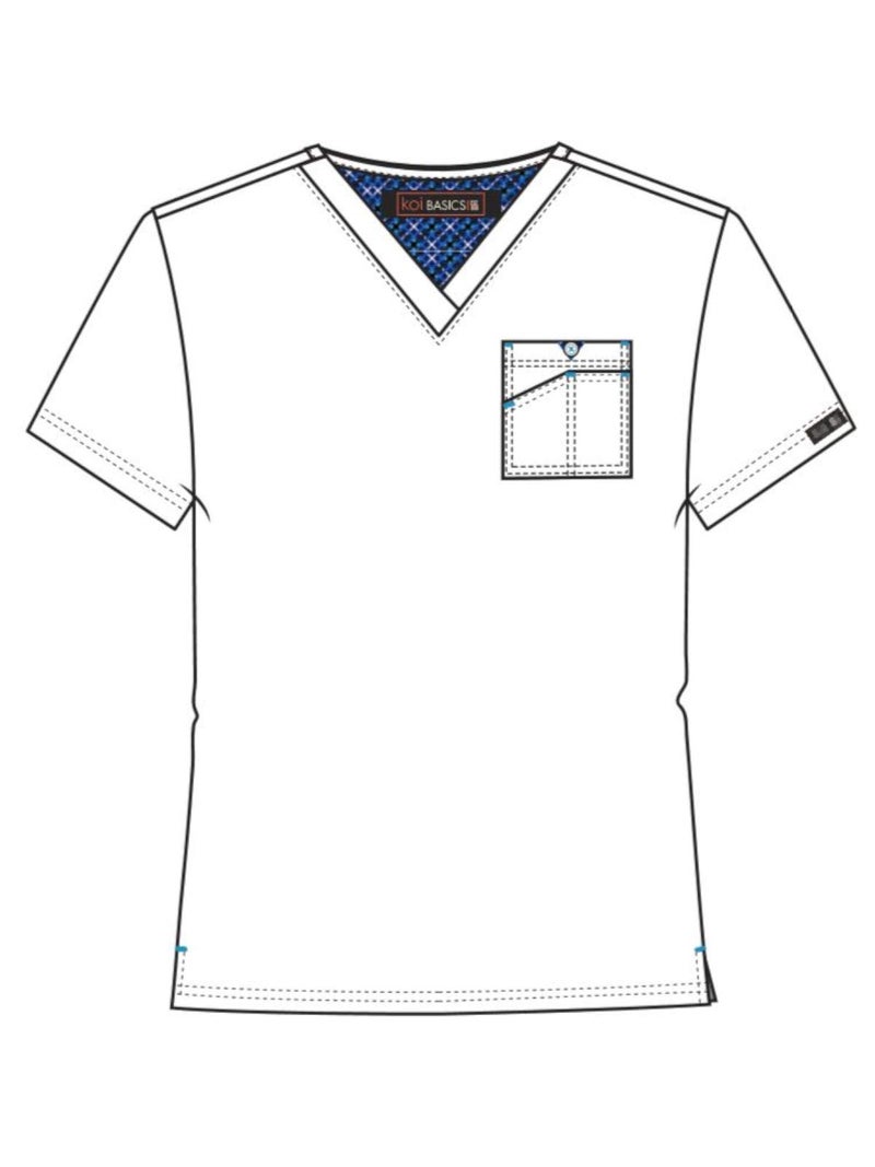 KOI Basics for Men 668 Bryan Top (Heather Grey, Large) - Image 4